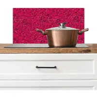 KitchenYeah Spatscherm keuken 60x30 cm - Kookplaat achterwand Vloeiend - Olie - Verf - Texturen - Rood - Muurbeschermer - Spatwand fornuis - Hoogwaardig aluminium