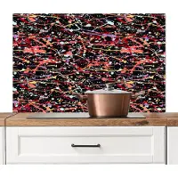 KitchenYeah Spatscherm keuken 100x65 cm - Kookplaat achterwand Spat - Abstract - Waterverf - Zacht - Muurbeschermer - Spatwand fornuis - Hoogwaardig aluminium