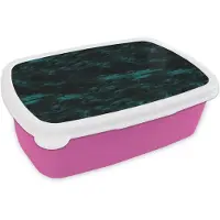 MuchoWow Broodtrommel Roze - Lunchbox Vloeiend - Olie - Verf - Texturen - Donker - Brooddoos 18x12x6 cm - Brood lunch box - Broodtrommels voor kinderen en volwassenen