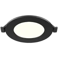 BES LED LED Downlight Inbouwspot - Brinton Thin - 3W 220lm 120° Bundelhoek - Natuurlijk Wit 4000K - IP40 - Rond - Zwart - Ø85mm Buitenmaat - Ø70mm Zaagmaat