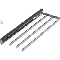 Sotech Handdoekrek, 3-armig (410 x 147 x 35,3 mm, antraciet) Uitschuiflengte ca. 710 mm Kesseböhmer wandhanddoekrek, uitschuifbaar