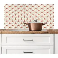 KitchenYeah Spatscherm keuken 100x50 cm - Kookplaat achterwand Nautisch - Chic - Bloemen - Ornament - Multi - Muurbeschermer - Spatwand fornuis - Hoogwaardig aluminium