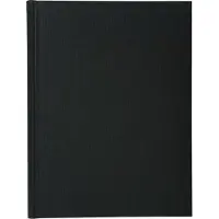 Exacompta notitieboek A4 linnen kaft zwart, geblokt, 110 g/m² mat getint, gepagineerd, 150 vel, paperback