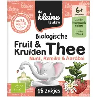 De Kleine Keuken Bio Thee 6+m Munt Kamille Aardbei 19,5 gr