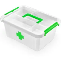 Orplast EHBO opbergdoos - 39 × 29 × 17 cm - Inzetbak + Antibacterieel