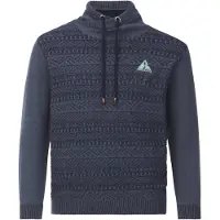 Jan Vanderstorm Trui 'Akselgren' turquoise / donkerblauw / zwart