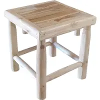 Möbilia teak bijzettafel 40x45 cm