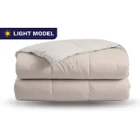 Zelesta Premiumbed Light - Silk & Coconut Cream 240x200 - Zomerdekbed zonder overtrek - Katoenen dekbed - Dekbed met vaste hoes - Hoesloos dekbed