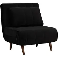Bronx Velvet slaapfauteuil Hanna zwart