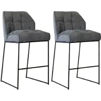 Bronx71 Scandinavische barkruk Jelle antraciet 70 cm - Barkrukken set van 2 - barstoel