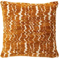 Dutch decor ERIN - kussenhoes 45x45 cm - geweven structuur - Potters Clay - oranje - met rits - zonder binnenkussen