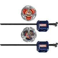 Hasbro Beyblade X Marvel-collab, Iron Man 4-80B vs. Thanos 4-60P, multipackset, leeftijd 8+