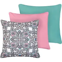 Beliani TIDE - Set van 3 tuinkussens - Meerkleurig - Polyester