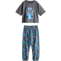 Next Nachtkledij 'Disney Lilo and Stitch Halloween' blauw / donkergrijs / mauve / rosa