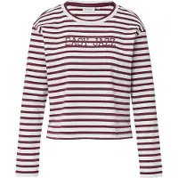 Comma casual identity Shirt bordeaux / wit