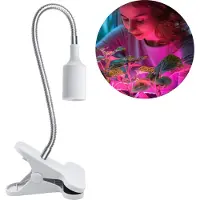KOBI Planty Clip W Tafellamp - Fitting - Wit - Flexibele Arm met Klem | E27 | Max 1x 30W exclusief