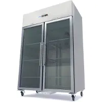 Maxima Vrieskast - 1200 L - 6 Verstelbare Roosters (2/1 GN) - Rvs - met Glazen Deur