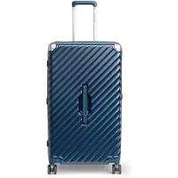Carryon Trunk Grote Koffer 79cm – Harde Trolley 126 ltr met expander – TSA-slot – 4 Wielen – Blauw