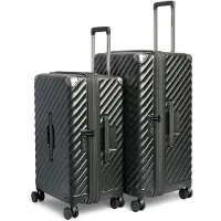 Carryon Trunk Kofferset – 2-delig – M+L – Harde Trolley – TSA-slot – 4 Wielen – Met Expander – Zwart