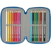 Safta Gevuld etui Superhero - 37 stuks - 19.5 x 12.5 x 5.5 cm - Polyester