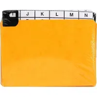 Exacompta Pak van 24 alfabetische tabbladen in karton met metalen tabs voor een klassement in de breedte 105x150mm. - Zwart - 13752E