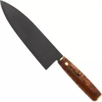 Roselli Gyuto Chef Knife R770D Carbon Steel, Stained Curly Birch, koksmes, 19.5 cm