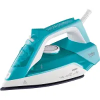 Beko SIM3122T, Stoom- en droogstrijkfunctie, Keramische strijkzool, 140 g/min, Turquoise, 25 g/min, 0,24 liter
