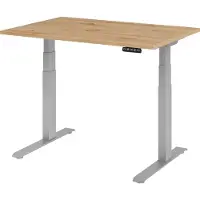 Hammerbacher VXDKB Elektrisch hoogteverstelbaar Zit-sta-bureau Eiken C-Voet 1.200 (B) x 800 (D) x 1.290 (H) mm Spaanplaat, Staal