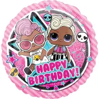 Anagram Folieballon - LOL Suprise! - Happy Birthday - rond - 43cm