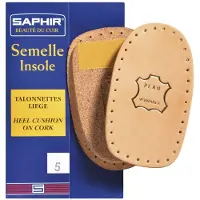 Saphir Talonette hiel hak verhoger leer op kurk - maat 2 - 38 - 40 7 mm dik