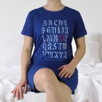 Temptation Dames Bigshirt - Nachthemd - Navy Blauw - Maat S