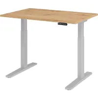 Hammerbacher VXMKA Elektrisch hoogteverstelbaar Zit-sta-bureau Eiken C-Voet 1,200 (B) x 800 (D) x 1,200 (H) mm Spaanplaat, Staal