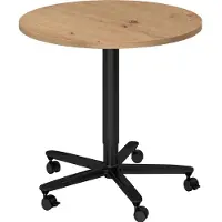 Hammerbacher Systeem conferentietafel BISTRO 80R D Esdoorn / Zwart