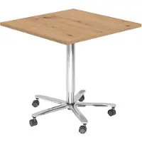 Hammerbacher Systeem conferentietafel BISTRO 88Q C Esdoorn / Chroom