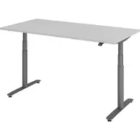 Hammerbacher Bureau XDLR elektrisch in hoogte verstelbaar 160 x 80 Grijs - Grafiet