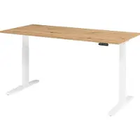 Hammerbacher VXMKA Elektrisch hoogteverstelbaar Zit-sta-bureau Eiken C-Voet 1,800 (B) x 800 (D) x 1,200 (H) mm Spaanplaat, Staal