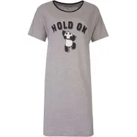Temptation Dames Bigshirt - Hold on Print - Grijs Melange - Maat XXL