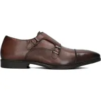 Stefano lauran Heren Geklede Schoenen Gesp - Bruin - Maat 41,5