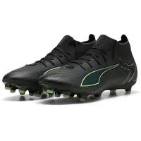 Puma Ultra 6 Match+ High Gras / Kunstgras Voetbalschoenen (MG) Zwart Donkergroen Lichtgroen