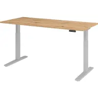 Hammerbacher VXMKA Elektrisch hoogteverstelbaar Zit-sta-bureau Eiken C-Voet 1,800 (B) x 800 (D) x 1,200 (H) mm Spaanplaat, Staal