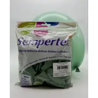 Sempertex Latex ballonnen - - rond - Pastel Dusk Green Tea 126 - 50 ballonnen - 12 inch/30cm
