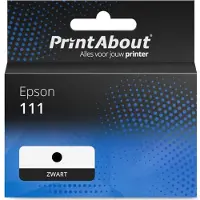PrintAbout Huismerk Epson 111 (C13T03M140) Inktcartridge Zwart