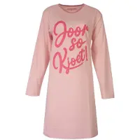 Temptation Dames Nachthemd - Bigshirt - Lange Mouw - Roze - Maat XL