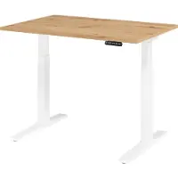 Hammerbacher VXMKA Elektrisch hoogteverstelbaar Zit-sta-bureau Eiken C-Voet 1,200 (B) x 800 (D) x 1,200 (H) mm Spaanplaat, Staal