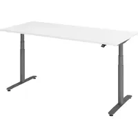 Hammerbacher Bureau XDLR elektrisch in hoogte verstelbaar 180 x 80 Wit - Grafiet
