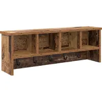 vidaXL Wandgemonteerde kapstok Muurmontage Oudhout 75 x 16 x 26 cm