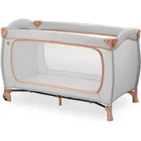 Hauck Sleep N Play Go Plus - Campingbedje - met wielen - Extra grote doorgang - Dusty Cork