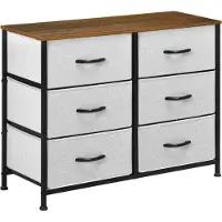 HOMCOM ladekast - MDF - vliesstof - 80L x 30B x 62,5H cm - grijs