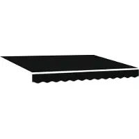 vidaXL Vervangingsdoek voor zonnescherm Zwart 330 x 245 cm Polyester