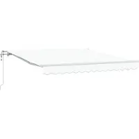 vidaXL Uitschuifbare luifel Wit 350 x 250 cm Stof en Aluminium